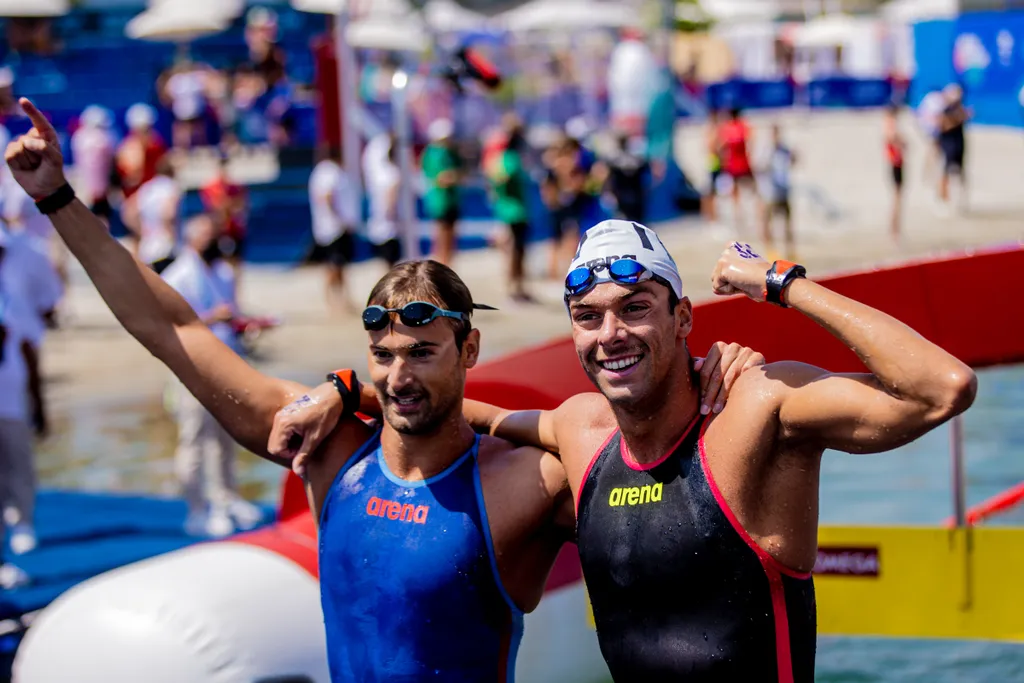 Vizes vb 2022 - Nyíltvízi úszás, FINA vizes VB 2022, FINA, vizes VB, 2022.06.29., 19. úszás világbajnokság, nyílt vízi úszás, férfi, 10km, Betlehem Dávid, befutó, vége 