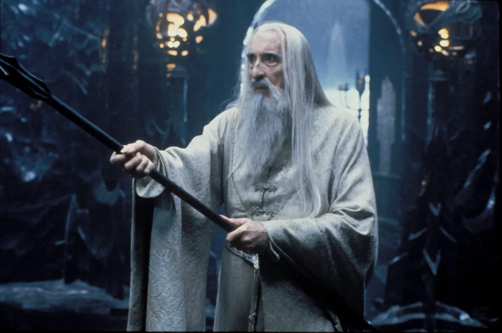 Lord of the Rings: The Fellowship of the Ring, The (2001) USA Cinema baton de sorcier sorcier sorcičre barbe barbiche collier Horizontal BEARD 