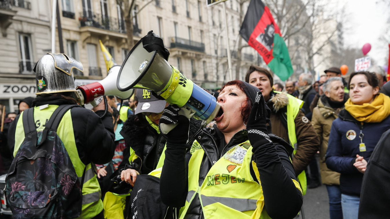 Nyugdíjreform, Párizs, Tüntetés, Franciaország, 2023. Február. 11., 
