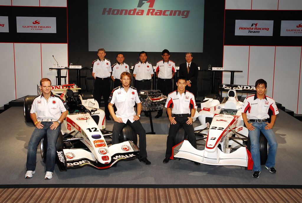 Forma-1, Rubens Barrichello, Jenson Button, Honda Racing 2005, Szato Takuma, Ide Judzsi, Super Aguri 