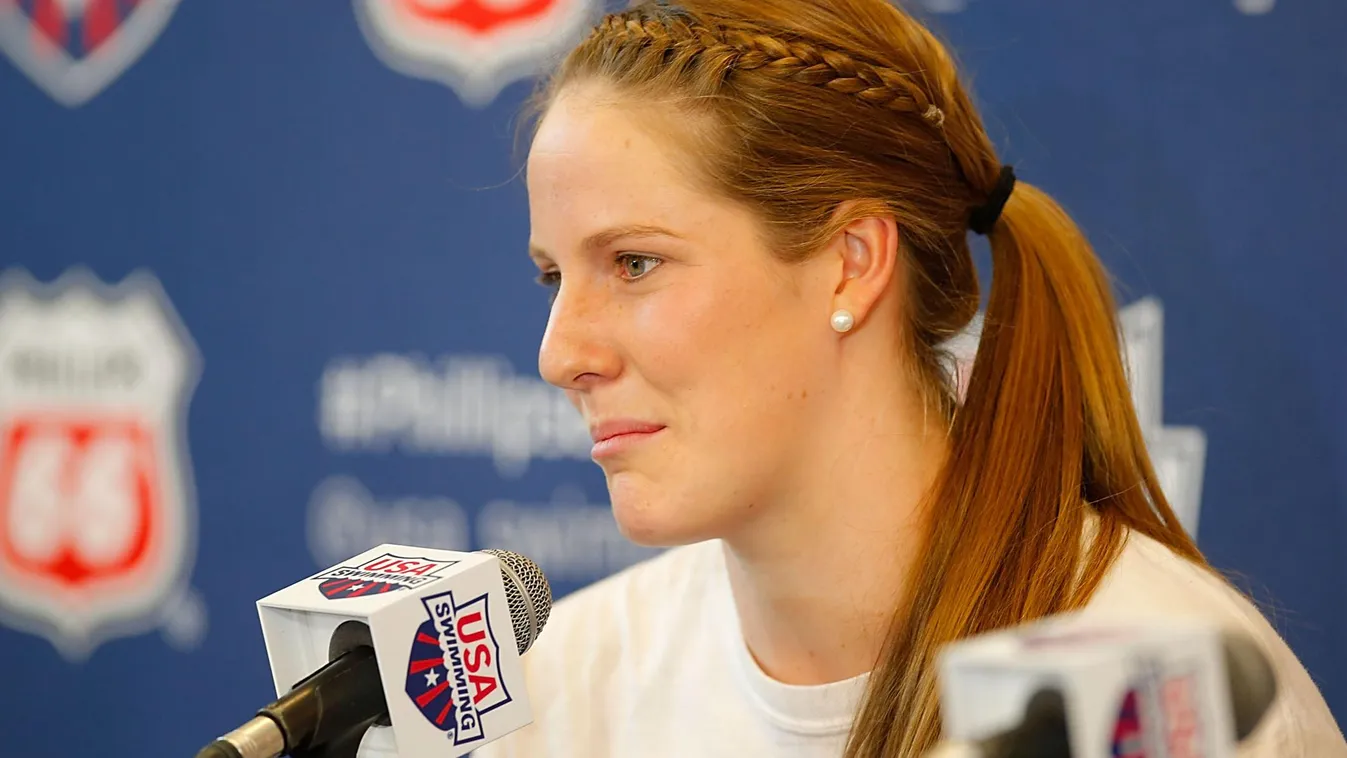 2014 Phillips 66 USA National Championships - Press Conference GettyImageRank3 SPORT HORIZONTAL Swimming Talking USA California ADULT PRESS CONFERENCE Women Irvine - California Missy Franklin Women's Swimming 2014 Phillips 66 USA National Championships Pr