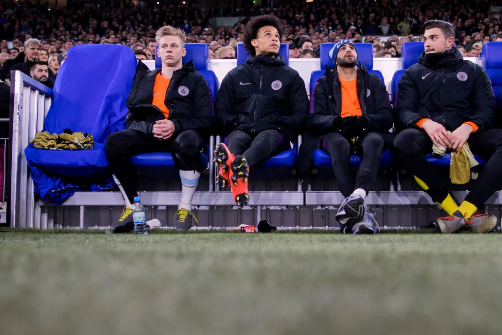 FC Schalke 04 - Manchester City Sports soccer CHAMPIONS LEAGUE BENCH SUBSTITUTE Leroy Sane 