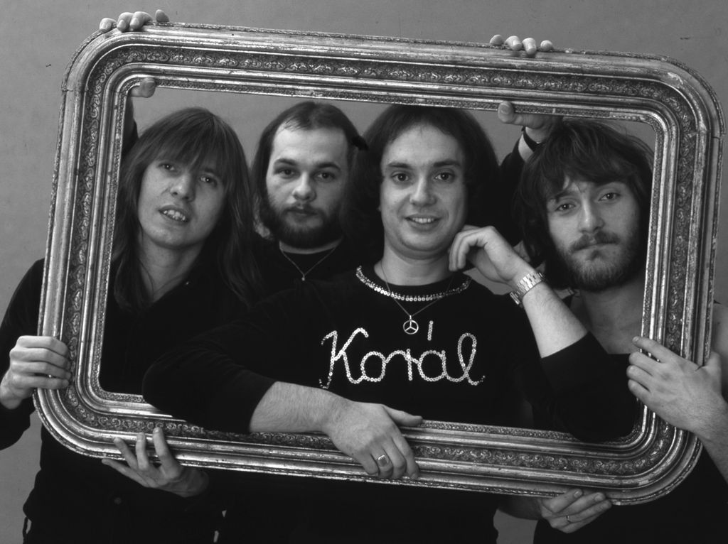 A Korál együttes, Balázs Fecó orgona/ének, Schöller Zsolt basszus, Fischer László gitár, Pados István dob 