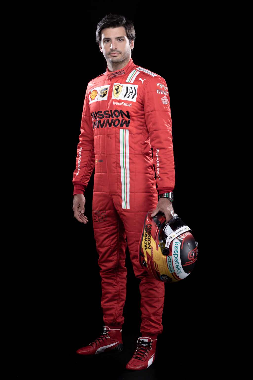 Forma-1, Scuderia Ferrari, stúdiófotó, Carlos Sainz 