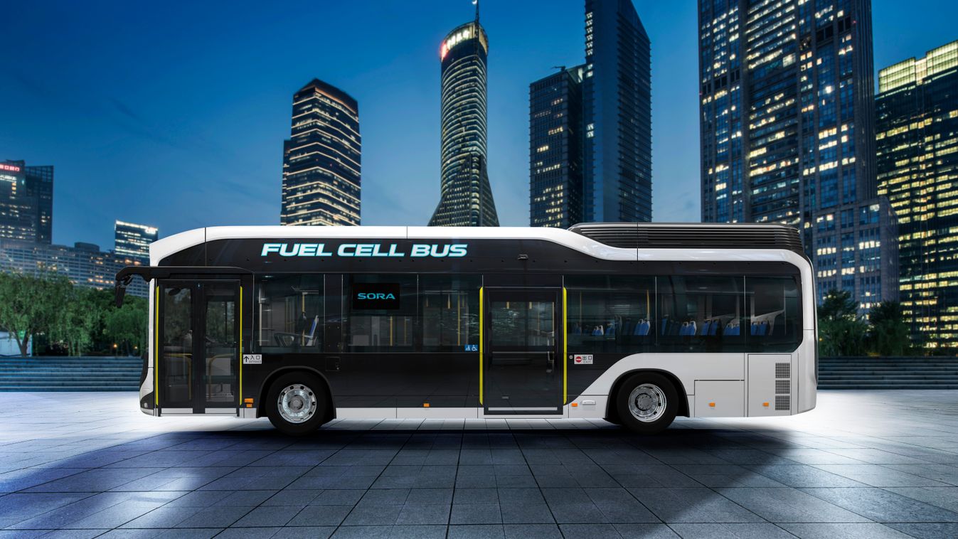 Toyota Sora fuel cell bus autóbusz 