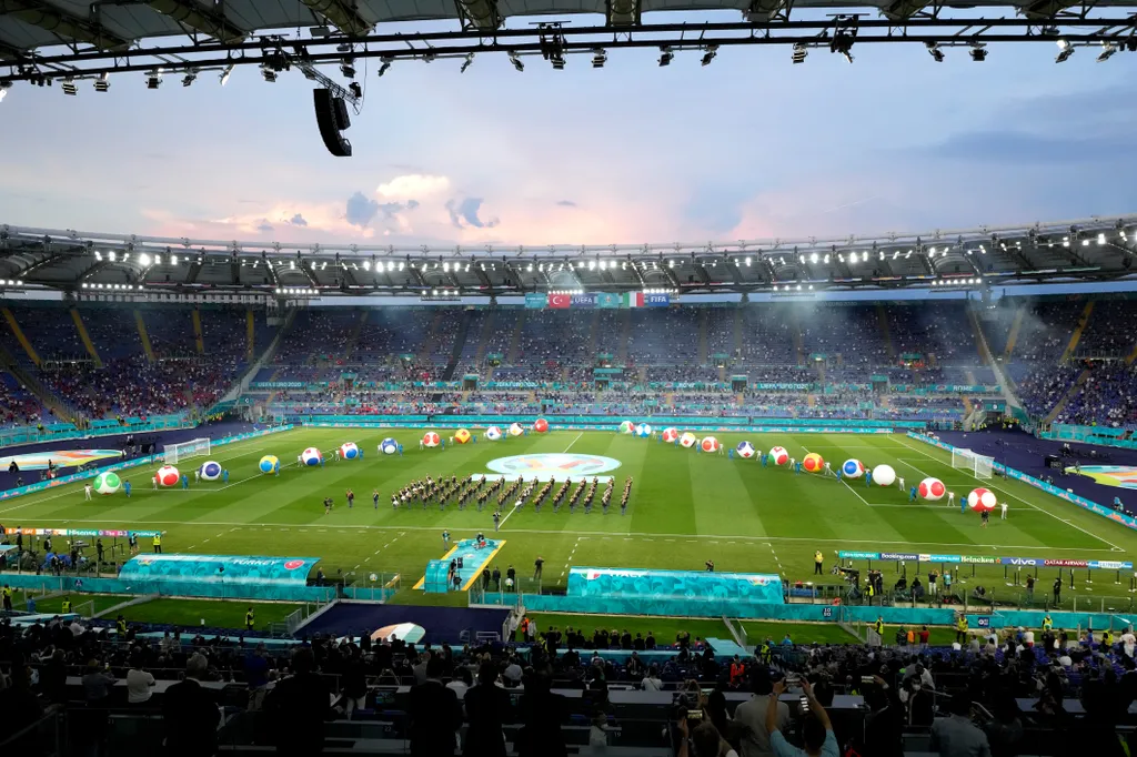 Foci EB, labdarúgó Európa-bajnokság, Euro 2020, labdarúgás, megnyitó, nyitóünnepség, Stadio Olimpico, Róma, 2021.06.11. 