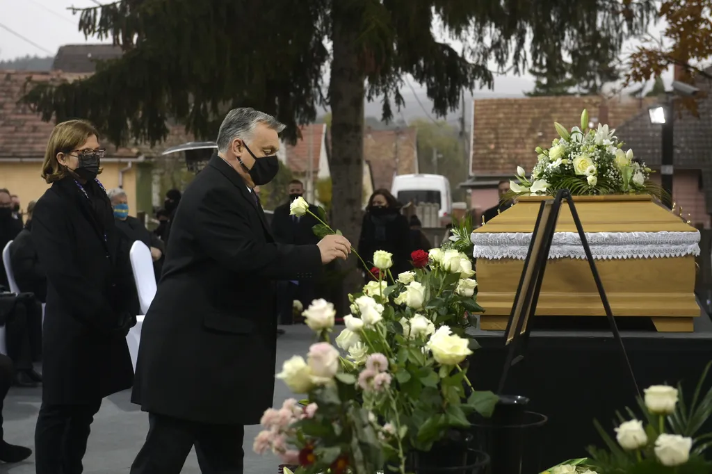 Szőcs Géza temetése  LÉVAI Anikó; ORBÁN Viktor; SZŐCS Géza 