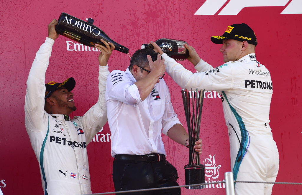 A Forma-1-es Spanyol Nagydíj, Valtteri Bottas, Lewis Hamilton, Mercedes-AMG Petronas 