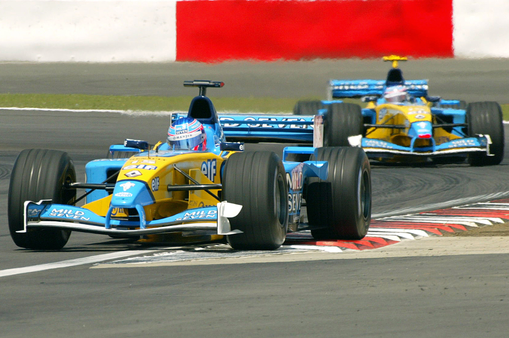 Forma-1, Jenson Button, Jarno Trulli, Renault, 2002, Európa Nagydíj 