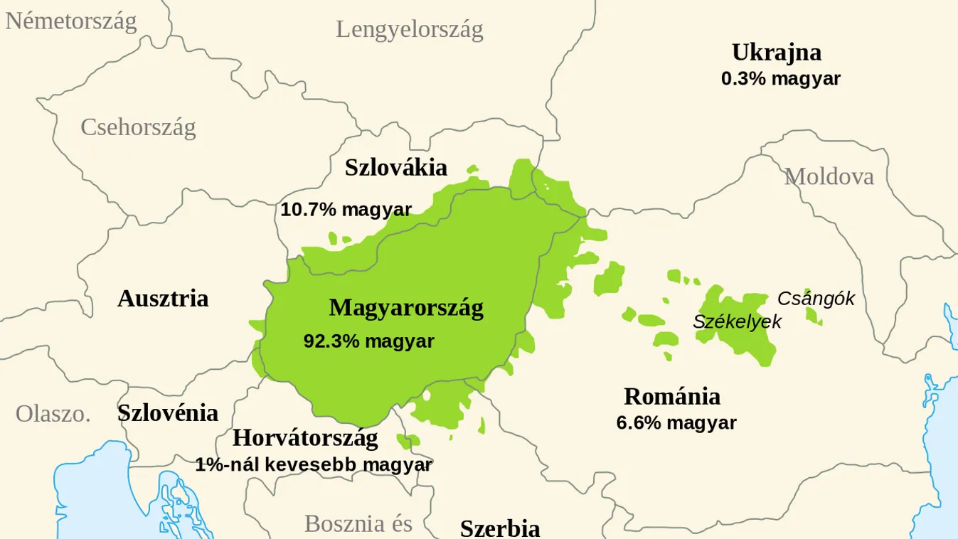 Kárpát-medence magyarok lakta részei 