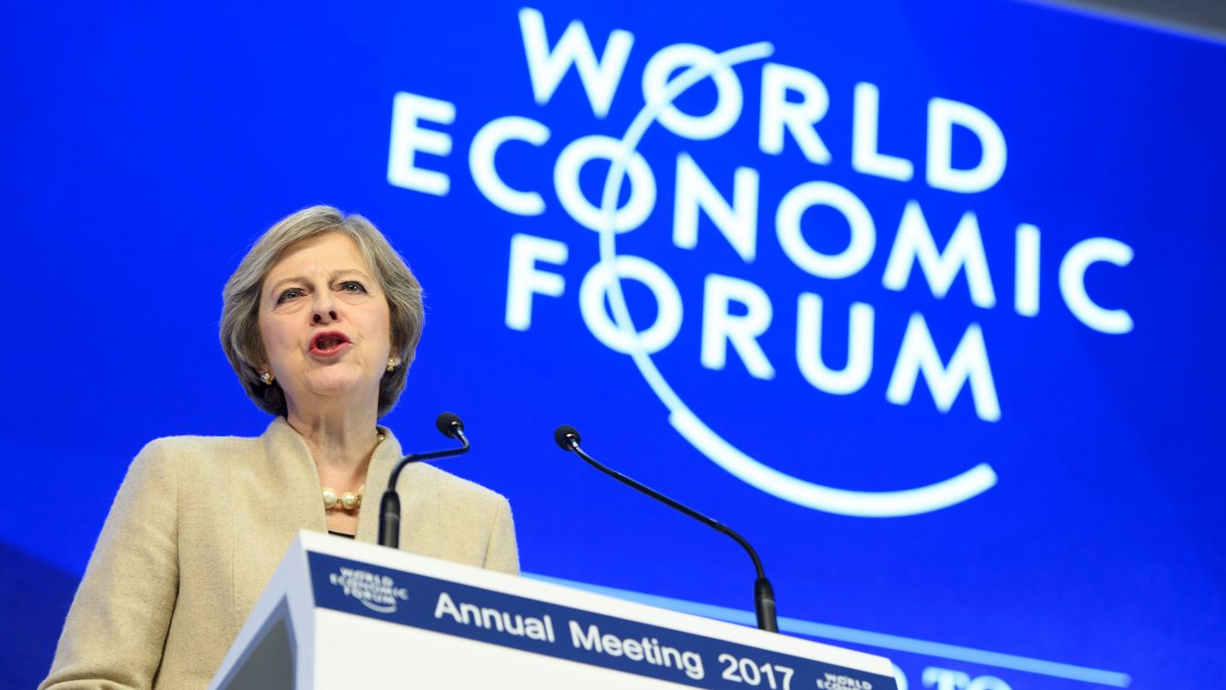 Theresa May Davos Világgazdasádi Fórum 