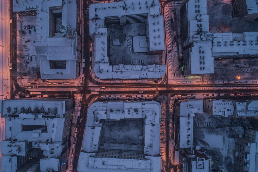 hó, havazás, drón, 2018.12.15., Budapest 