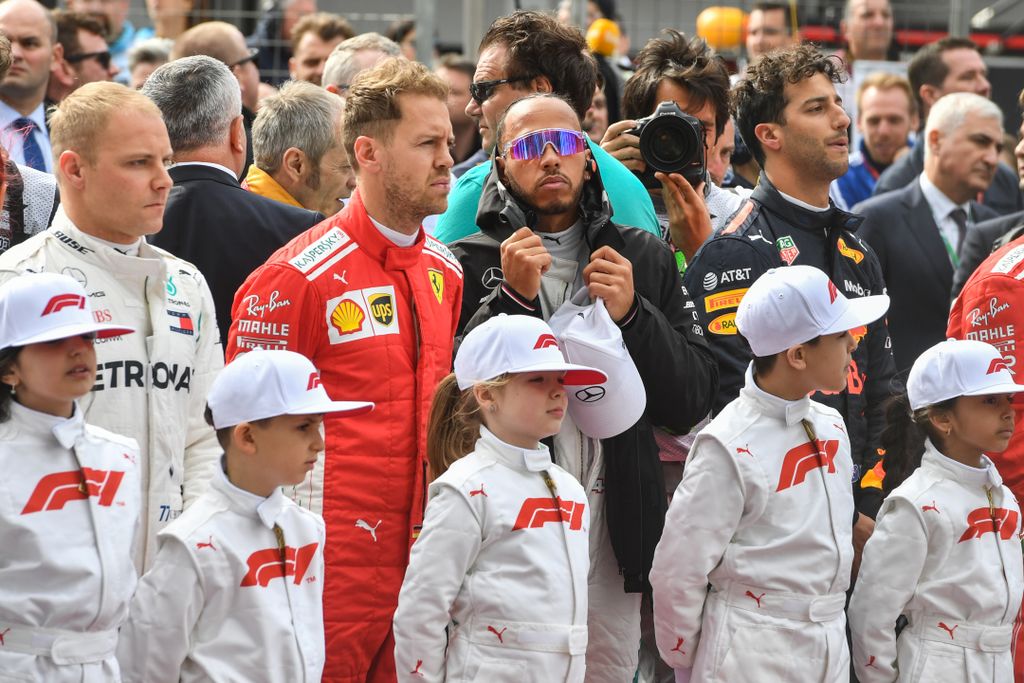 A Forma-1-es Azeri Nagydíj, Sebastian Vettel, Lewis Hamilton, Daniel Ricciardo 