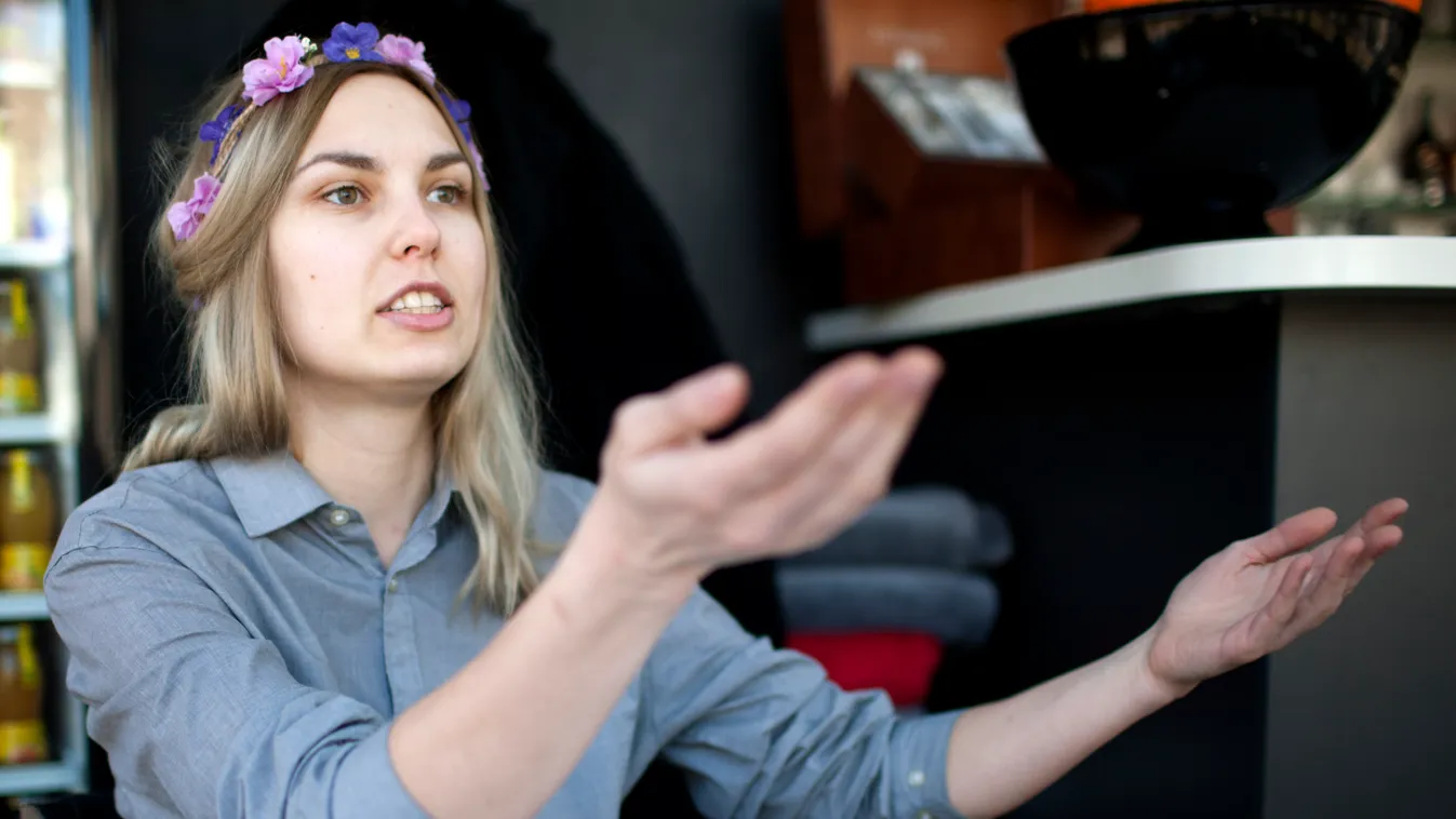 Lana Zsdanova Femen aktivista
Fotó: Dudás Szabolcs 