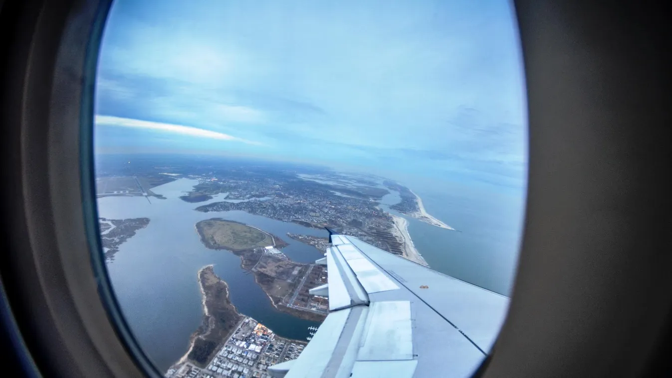 New York látképe egy repülőről 