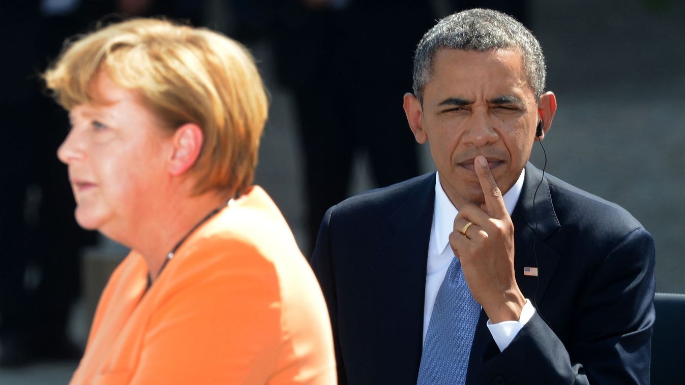 lehallgatási botrány, Angela Merkel német kancellár és Barack Obama amerikai elnök berlinben 2013.06.19-én