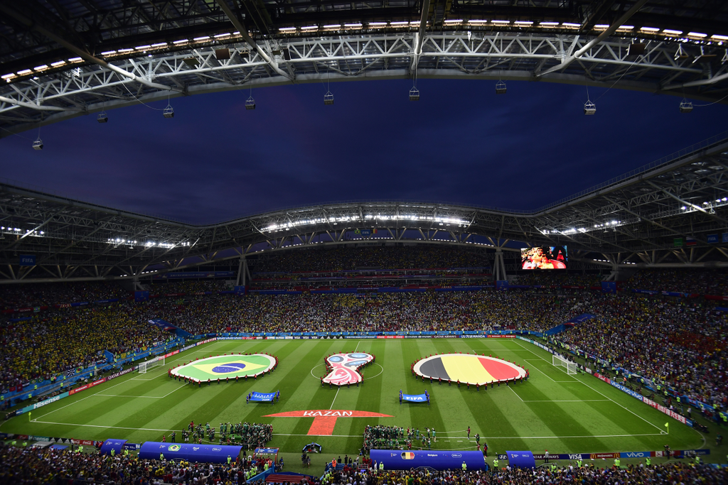 Russia World Cup Brazil - Belgium FIFA football soccer between Brazil and Belgium at the Kazan Arena, in Kazan, Russia, July 6, 2018. 