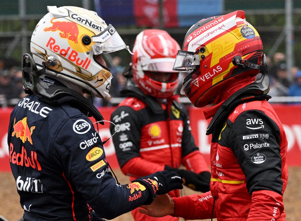 Forma-1, Max Verstappen, Charles Leclerc, Carlos Sainz, Brit Nagydíj 2022, szombat 