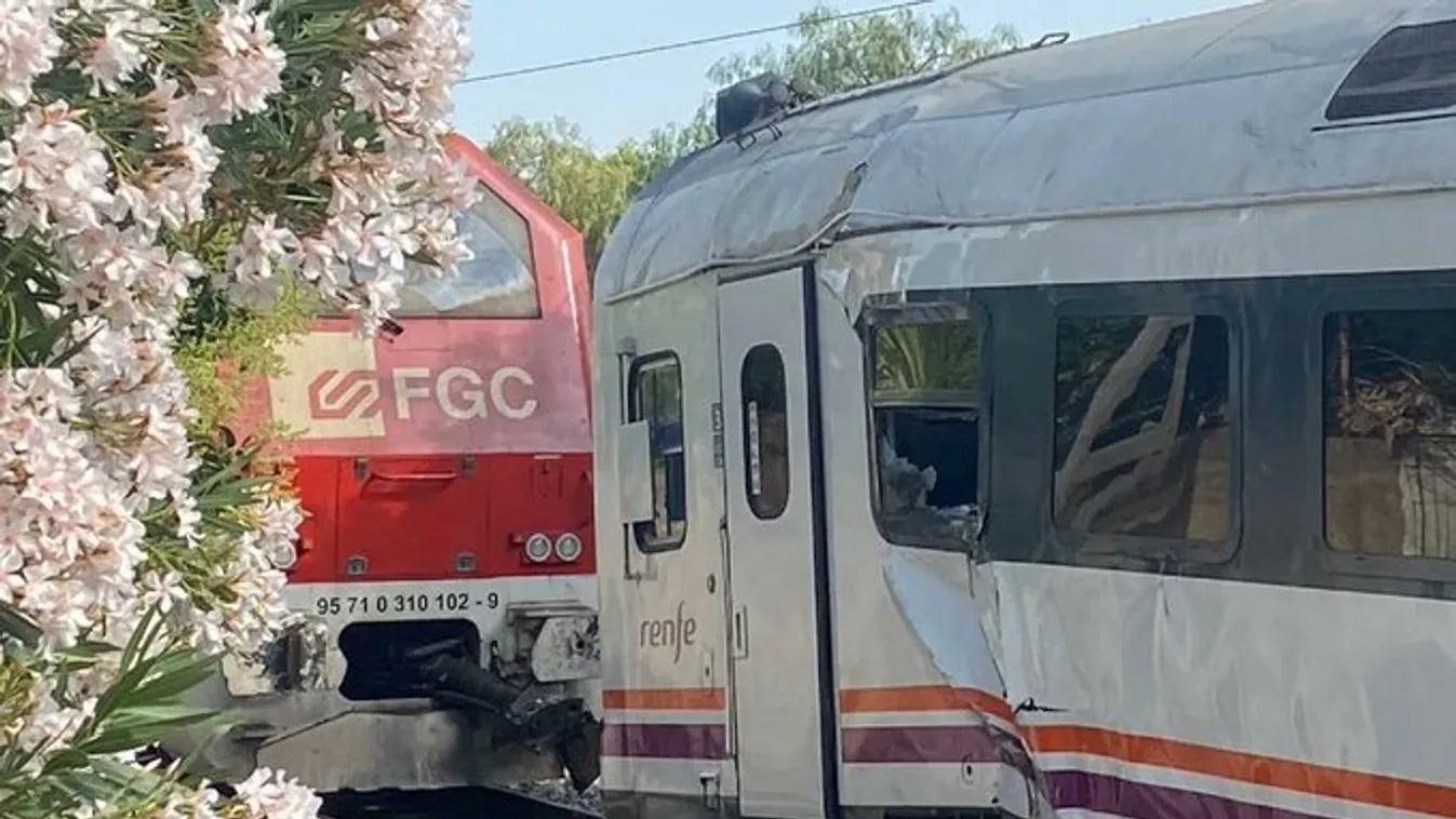 Spanyolország, vasút, vonat, baleset 
