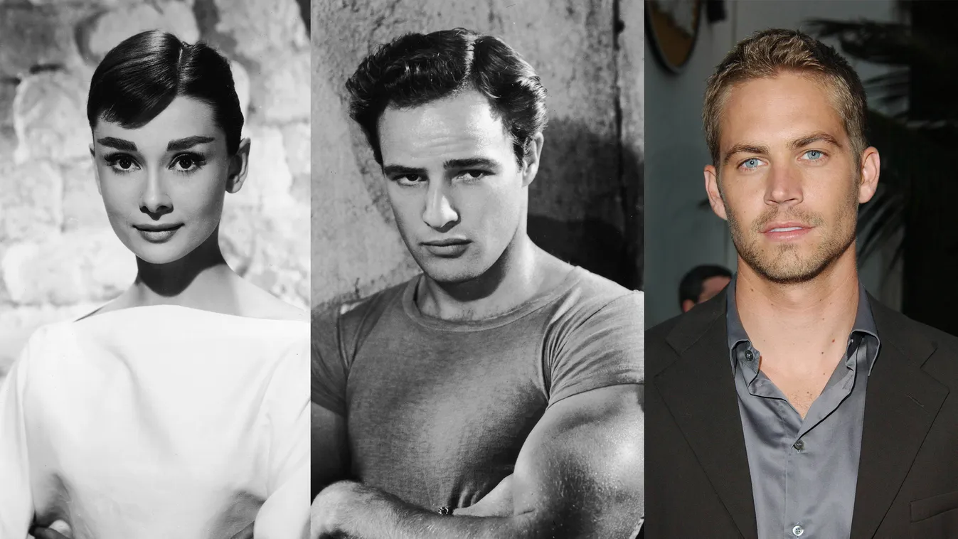Paul Walker, Marlon Brando, Audrey Hepburn, montázs, címlap, színész 