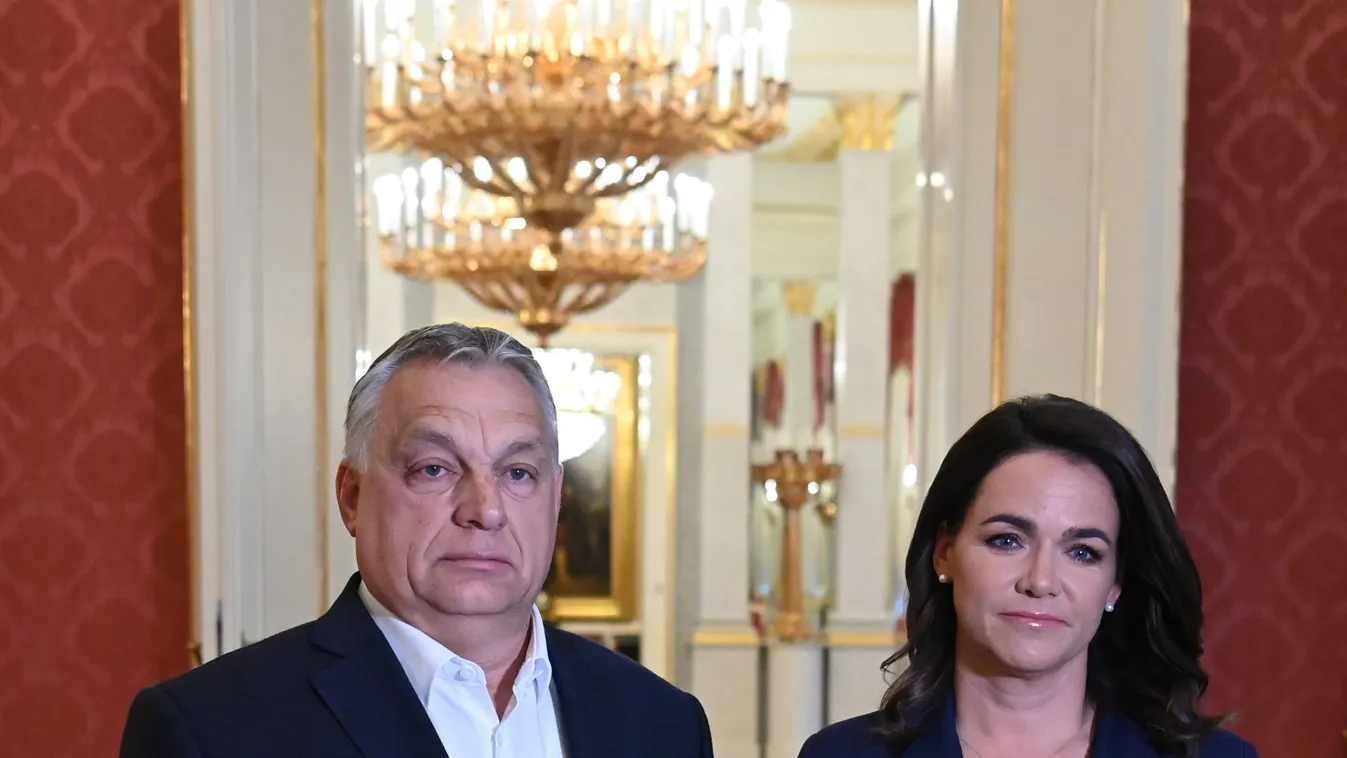 NOVÁK Katalin; ORBÁN Viktor, Novák Katalin fogadta Orbán Viktort a Sándor-palotában 