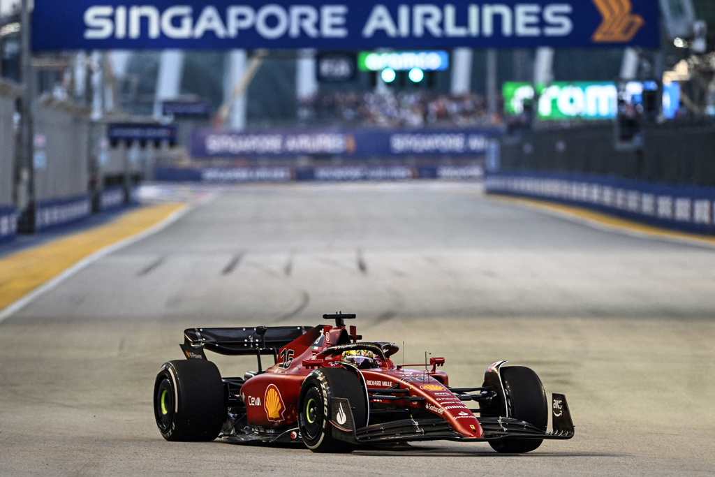 Forma-1, Charles Leclerc, Ferrari, Szingapúri Nagydíj 2022, péntek 