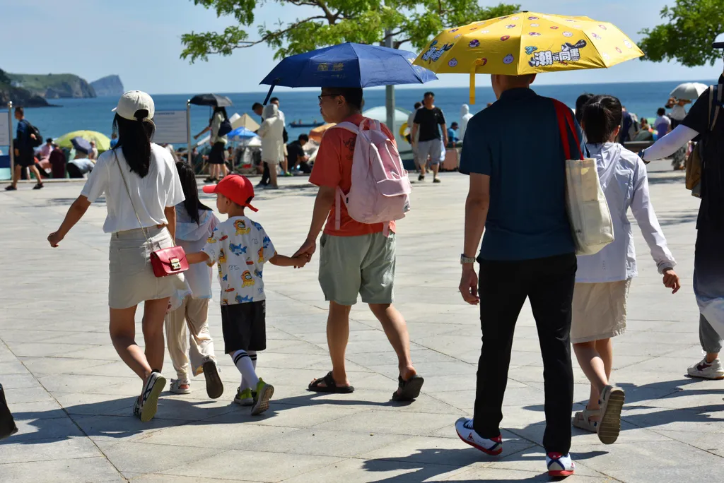 Dalian beach Talien strand Kína 