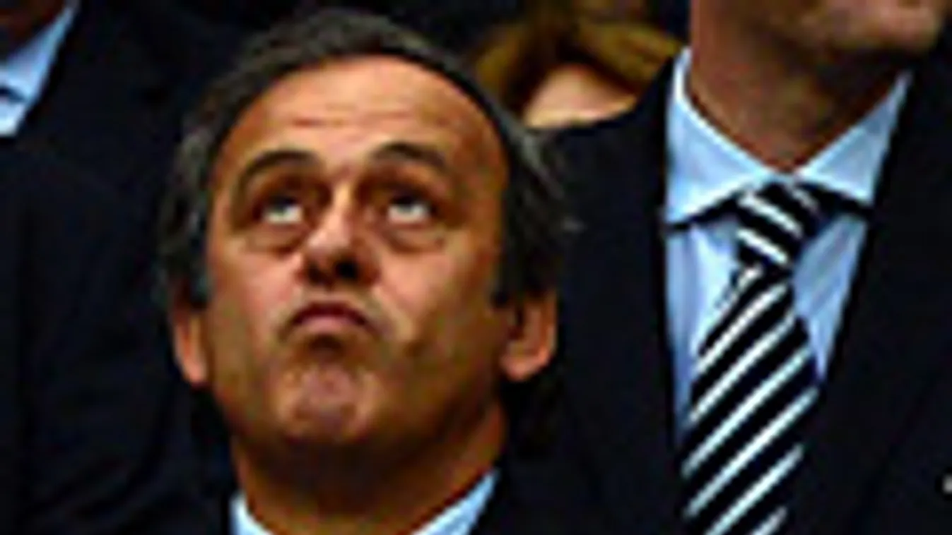 Michel Platini, az UEFA elnöke és Sepp Blatter FIFA-elnök