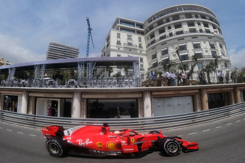 A Forma-1-es Monacói Nagydíj csütörtöki napja, Sebastian Vettel, Ferrari 