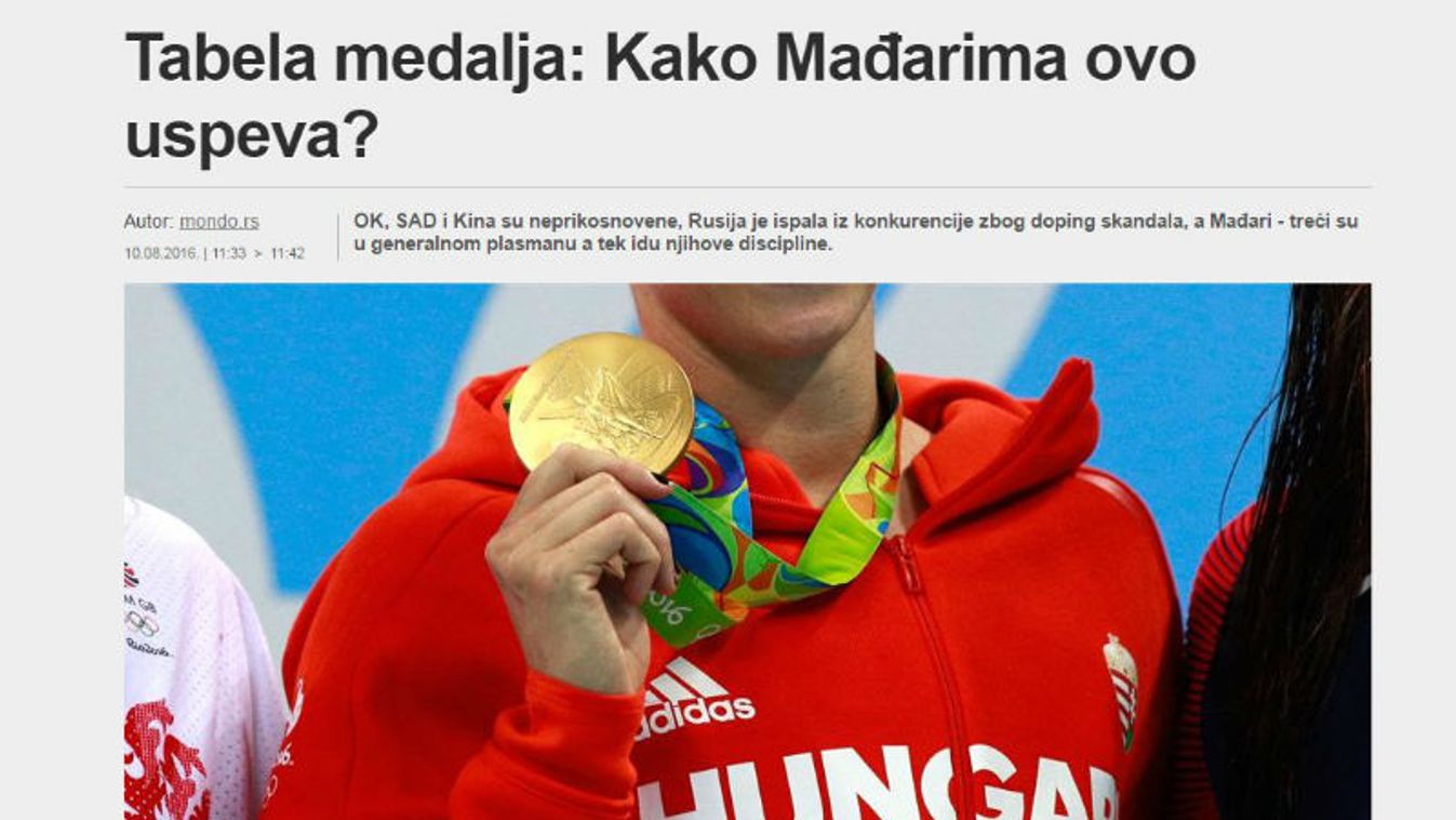 olimpia, rio 2016, magyar sikerek 