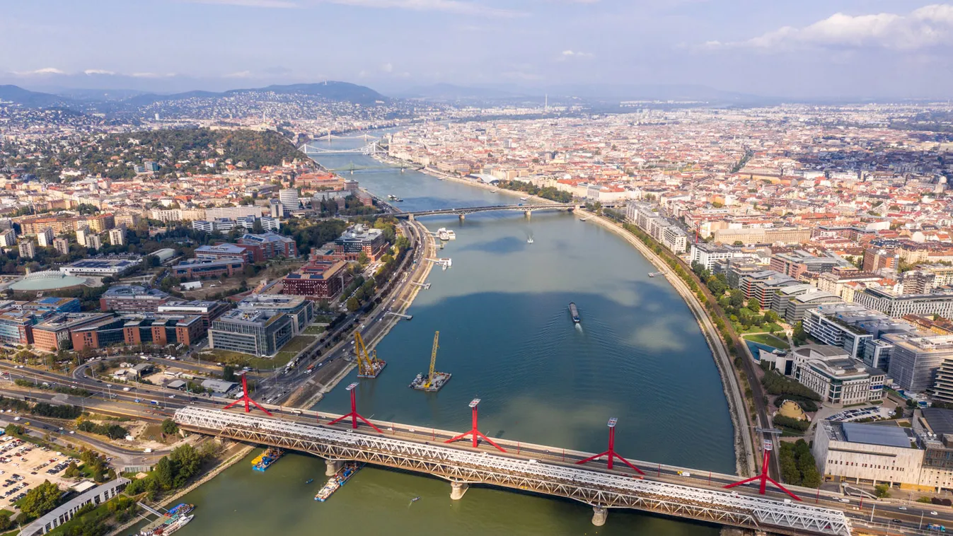 2021, Budapest, Duna, Aszfalt, DÖVH, NIF, déli, összekötő, híd, vasúti híd, hídfelújítás, hídépítés, vasút, vasútfejlesztés 