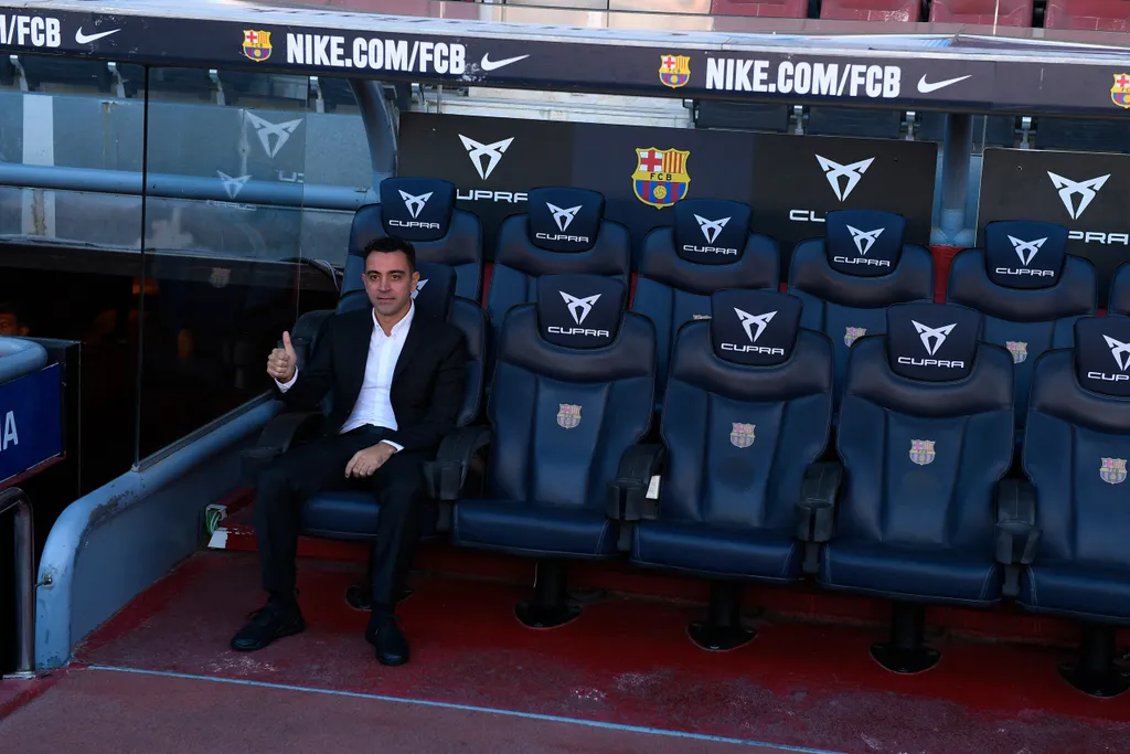 FC Barcelona unveil Xavi Hernandez as new head coach Barcelona,ceremony,FC,Football,head coach,Xavi Hernandez Horizontal 