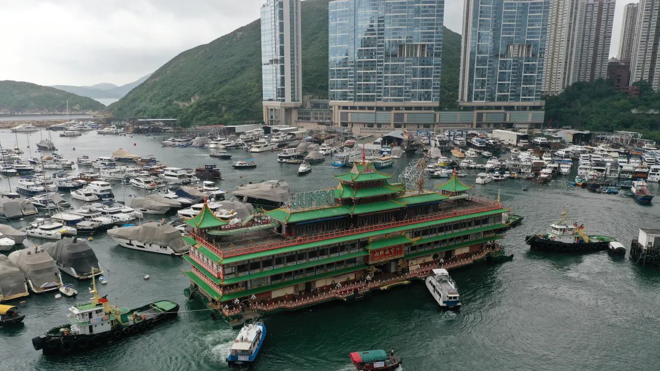 Vontatóhajó, Hongkong, Jumbo Királyság, lebegő, étterem, úszó, elvontat, elszállít, bezár, megszűnt 