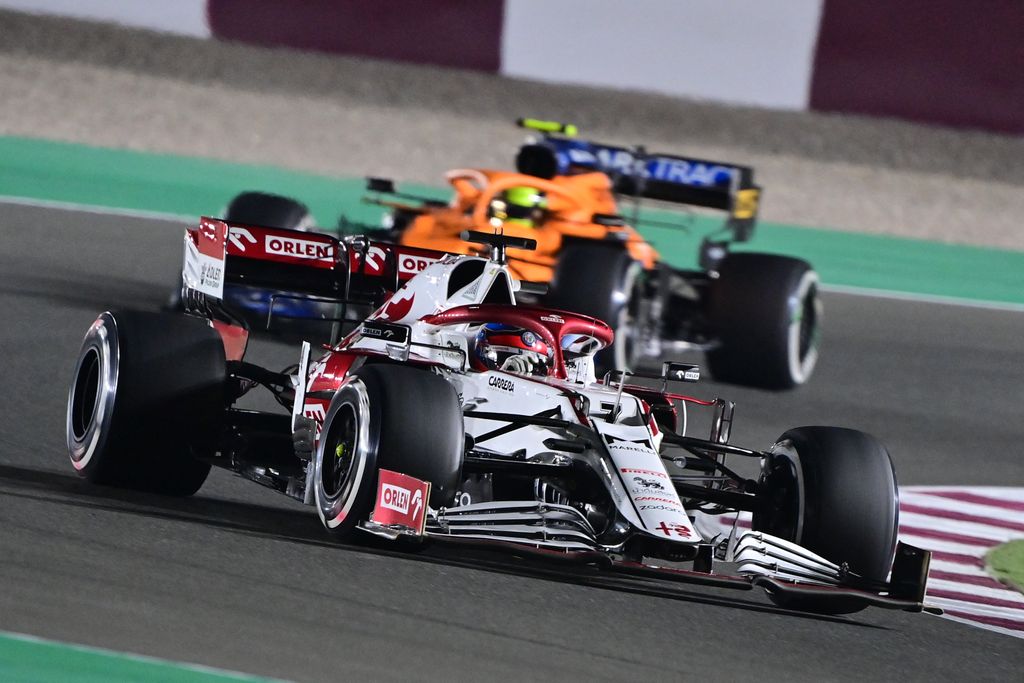 Forma-1, Katari Nagydíj, péntek, Kimi Räikkönen, Alfa Romeo, Lando Norris, McLaren 