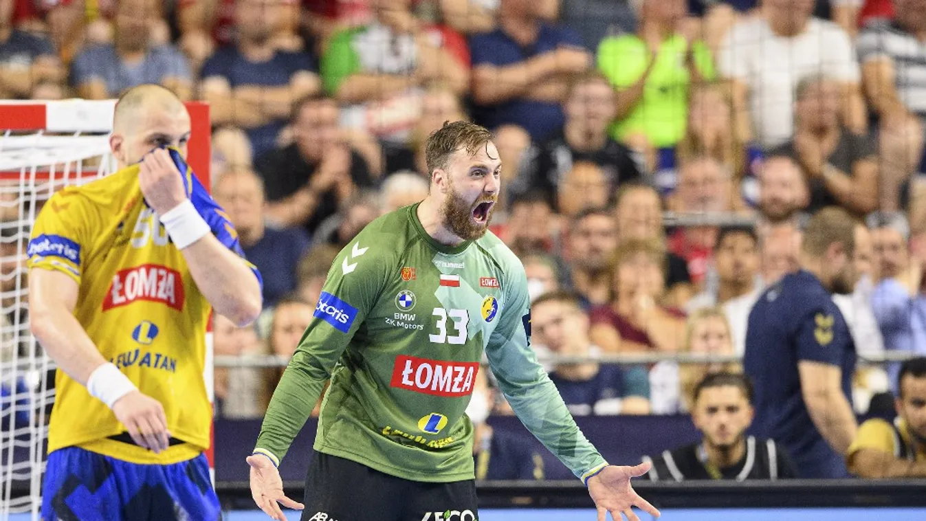 Handball Champions League Final Four/ Barca - Kielce 37:35 a.s.t. CL League club database ehf final4 cut out half figure ball sports handball player international single image jersey SPORT SPORTS spo shouts screams screaming team jersey team sport Cut ind