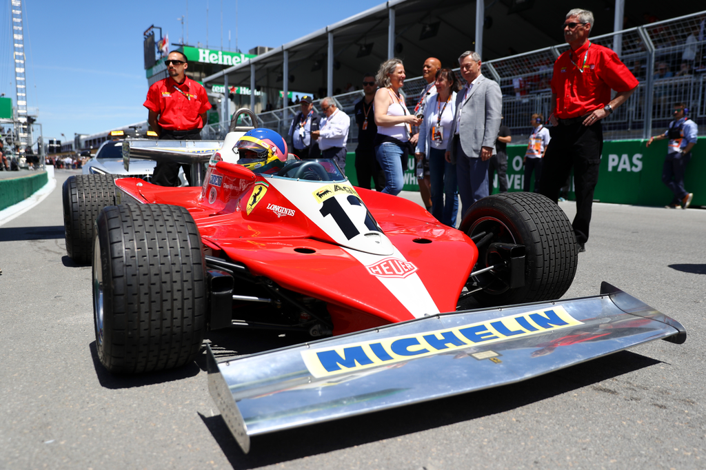 A Forma-1-es Kanadai Nagydíj, Jacques Villeneuve, Ferrari 312 T3, Gilles Villeneuve 