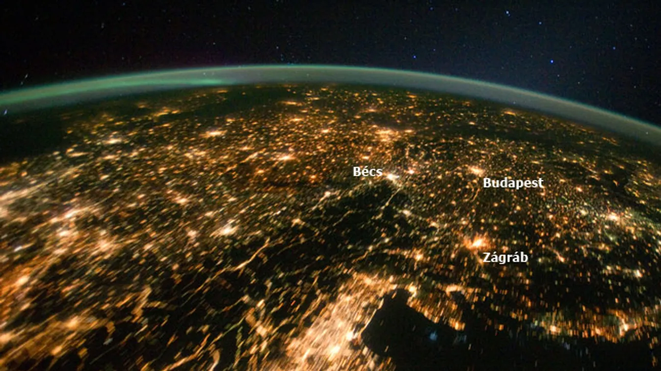 városiasodás, Közép-Európa fényei a Nemzetközi Űrállomásról, 29. ISS misszió tagjainak felvétele