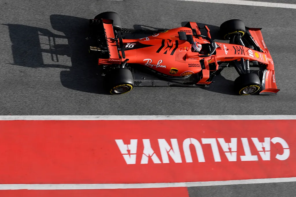 Forma-1, teszt, Barcelona, Charles Leclerc, Scuderia Ferrari 