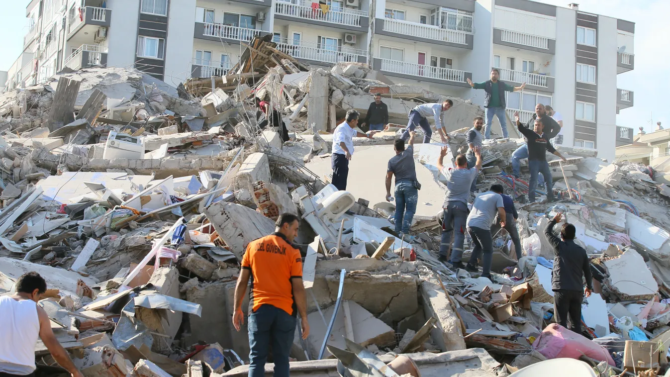 Törökország, Izmir, földrengés, 2020.10.30. 