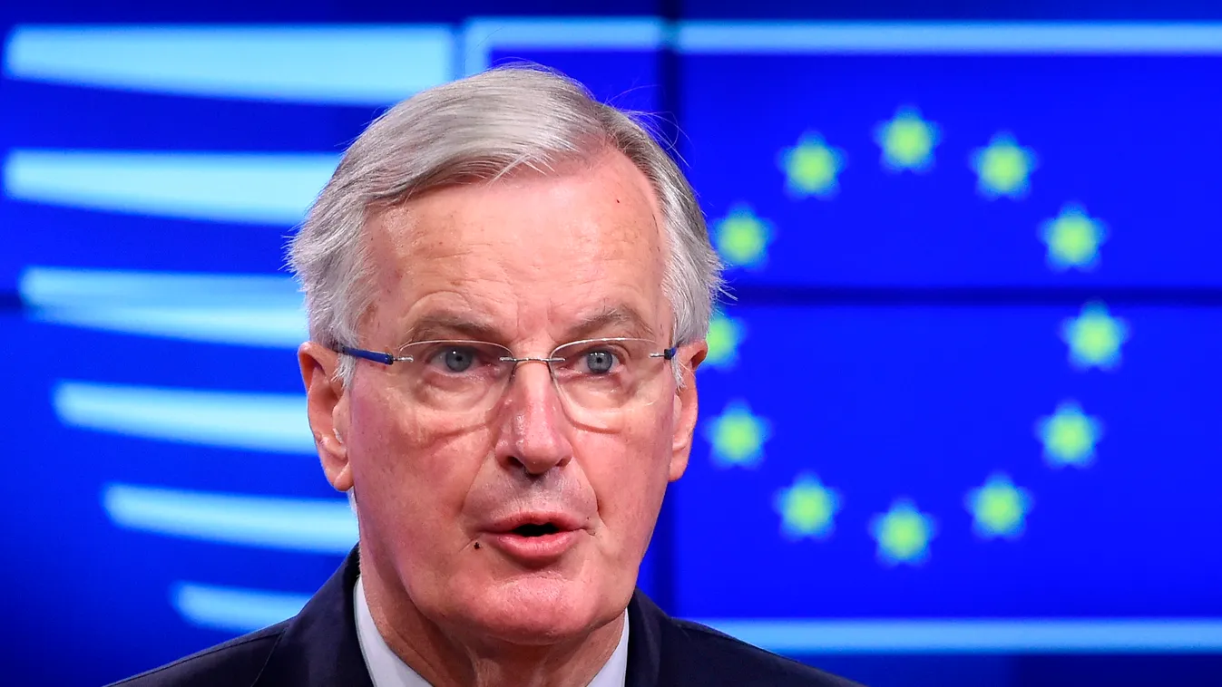 summit politics diplomacy Horizontal EU Brexit chief negociator Michel Barnier speaks as he delivers a press conference at the European Council in Brussels on November 15, 2018. - EU President Donald Tusk on November 15,2018 confirmed the bloc would hold 