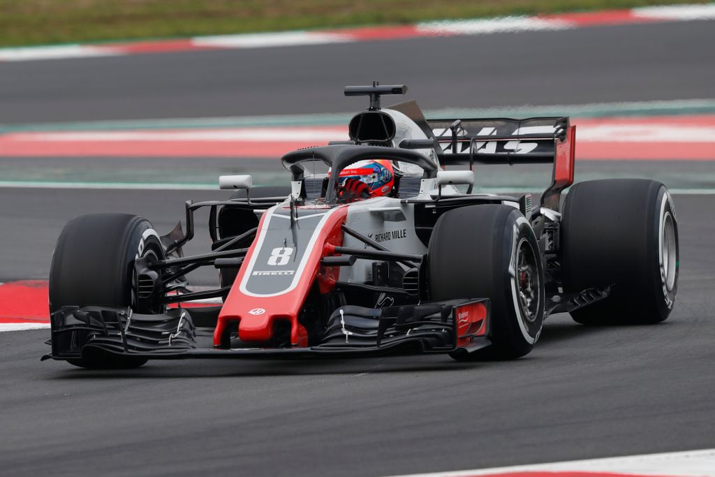 Forma-1, Barcelona tesztelés - 1. nap, Haas, Romain Grosjean 