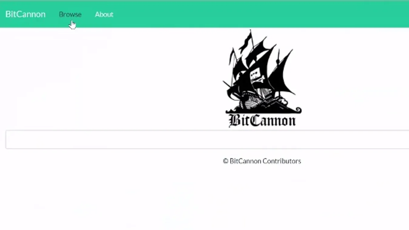 A BitCannon nyitólapja 