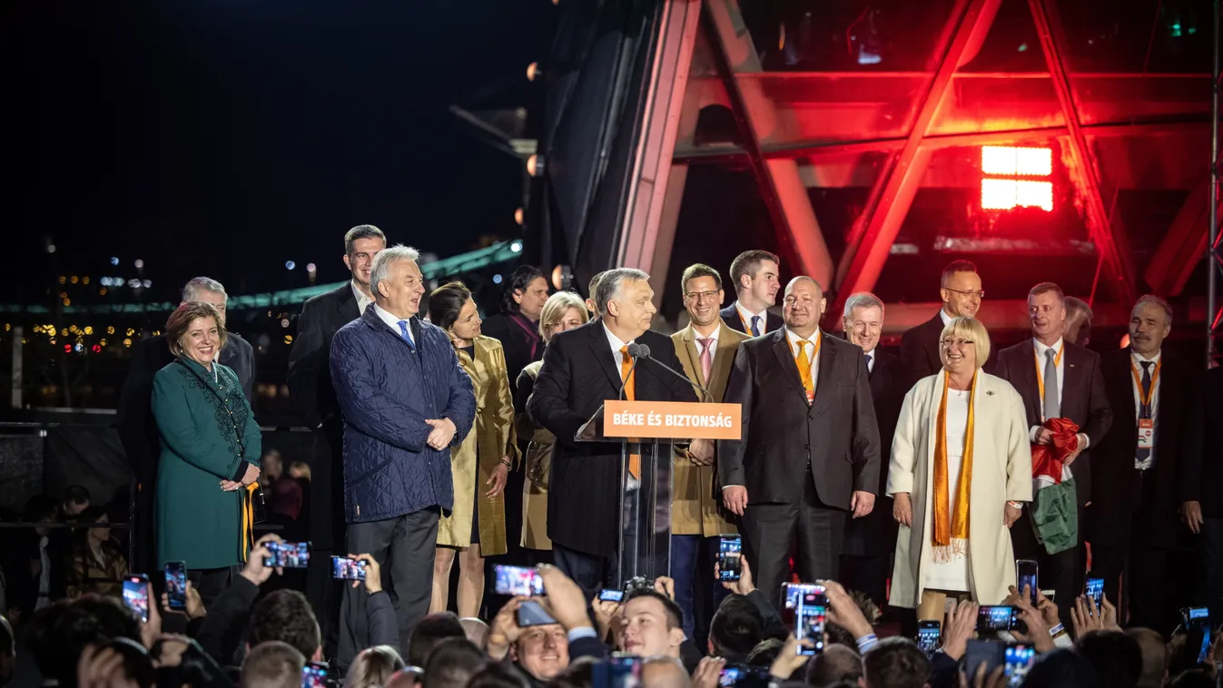 BENKŐ Tibor; KOCSIS Máté; NÉMETH Szilárd; ORBÁN Viktor; GYÜRK András; SEMJÉN Zsolt; NAGY István; ROGÁN Antal; GÁL Kinga; GULYÁS Gergely; SZIJJÁRTÓ Péter; KUBATOV Gábor; DEUTSCH Tamás; VARGA Judit; KÁSLER Miklós, választás, győzelem, fidesz, 2022 