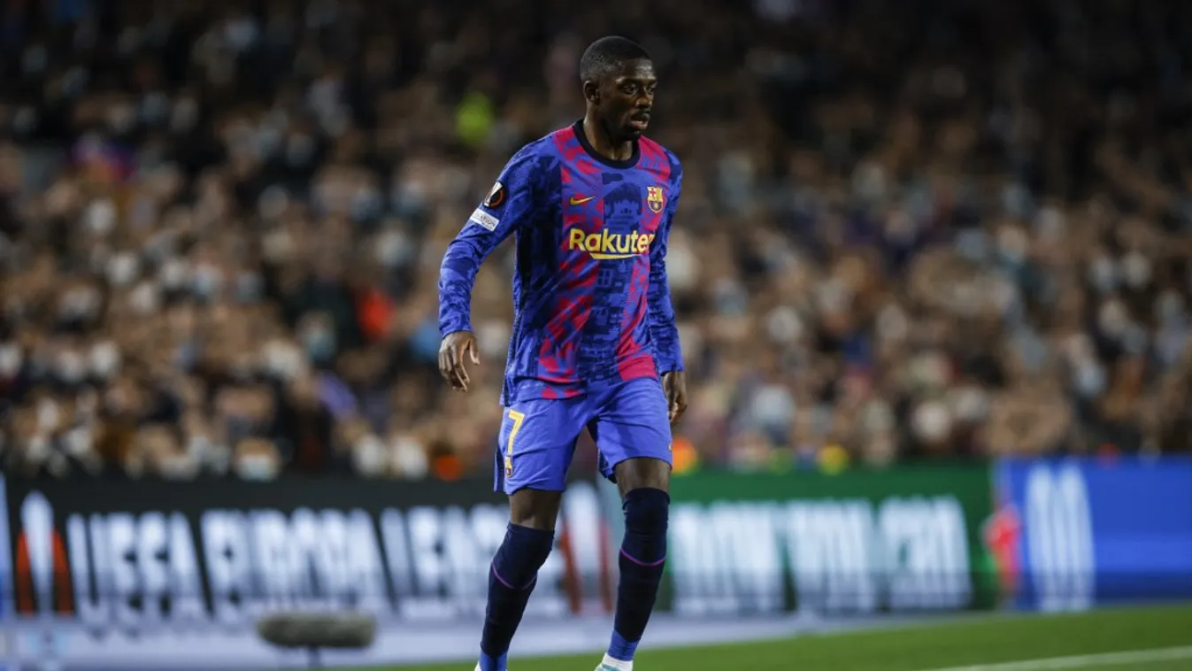 FC Barcelona V SSC Napoli - Europa League barcelona napoli 2022 Ousmane Dembele Full Lenght One Person Europa League first leg match Camp Nou Stadium 07 Ousmane Dembele SSC Napoli FC Barcelona February Horizontal EUROPA LEAGUE FOOTBALL PHOTO 