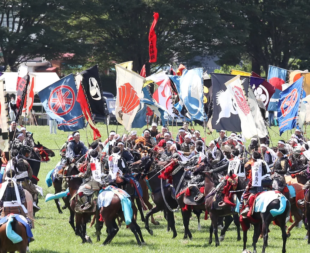 Samuráj lovasok fesztiválja Japánban, fesztivál, Samuráj, Japán 