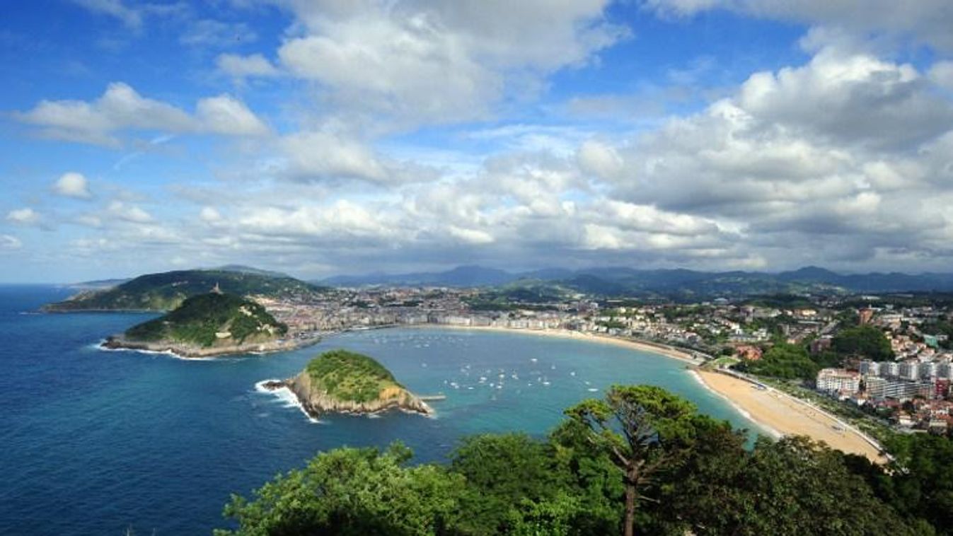 La Concha, San Sebastian, Baszkföld, Spanyolország, Európa legjobb strandjai 