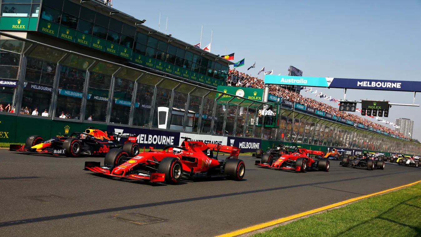 Forma-1, Ausztrál Nagydíj, vasárnap, Sebastian Vettel, Max Verstappen, Red Bull, Ferrari 