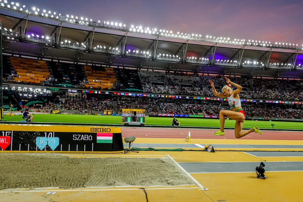 Atlétikai vb, Atlétikai Világbajnokság, World Athletics, Szabadtéri atlétikai világbajnokság, Budapest, 2023. 08. 23., női, hármasugrás, selejtező, Szabó Beatrix 