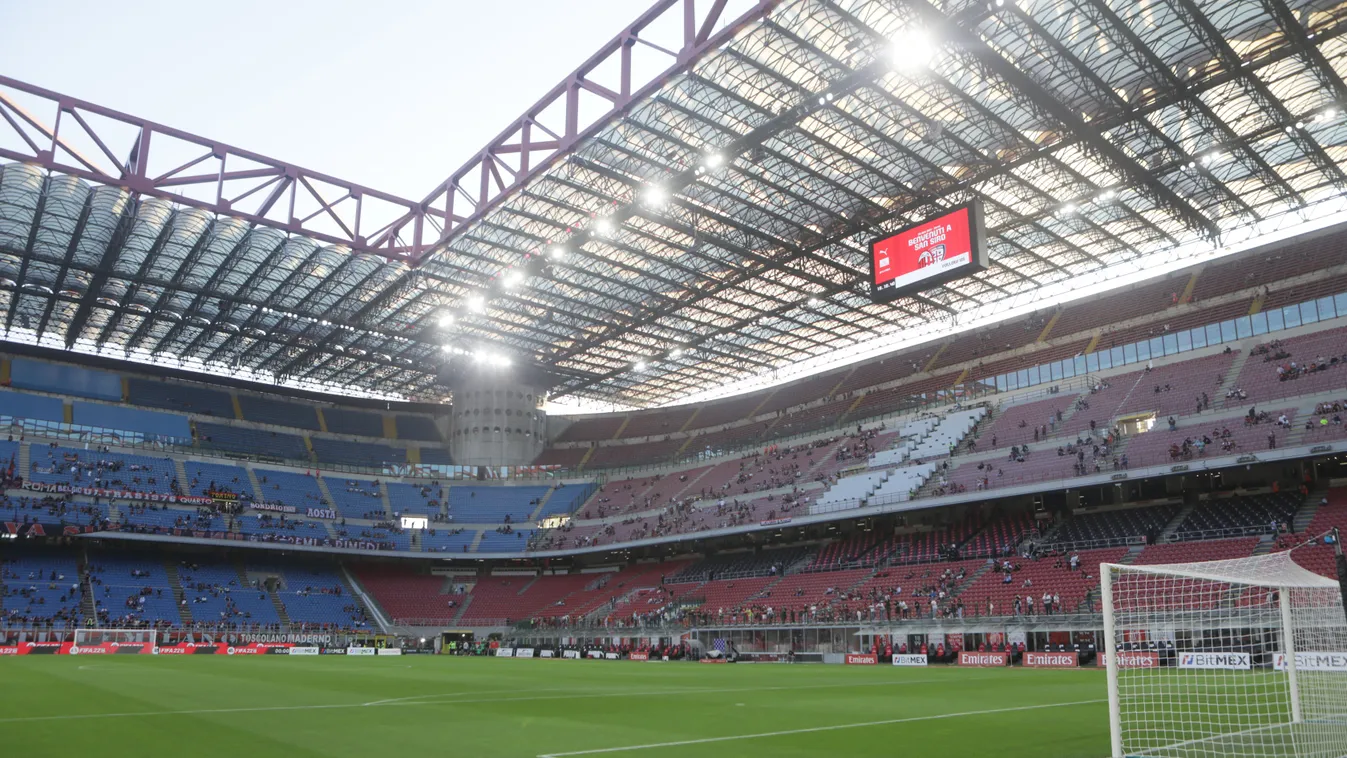 AC Milan v Cagliari Calcio - Serie A Milan San siro stadium stadio san siro stadio meazza meazza milano covid coronavirus Serie A match Cagliari Calcio Mairo Cinquetti/NurPhoto AC Milan August No People Horizontal GENERAL VIEW 