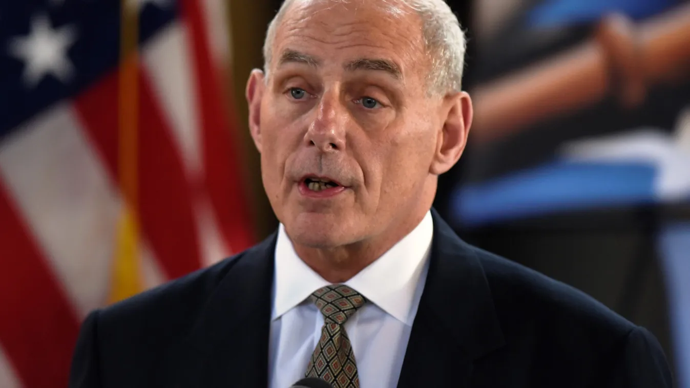 diplomacy Horizontal US Secretary of Homeland Security John Kelly speaks in a press conference at the end of a two-day visit to Guatemala, at the Guatemalan Air Force base in Guatemala City on February 22, 2017. 
Kelly arrived in Guatemala to discuss migr